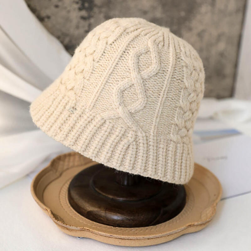 Knit Cable Bucket Hat C1 Ivory C1 Ivory