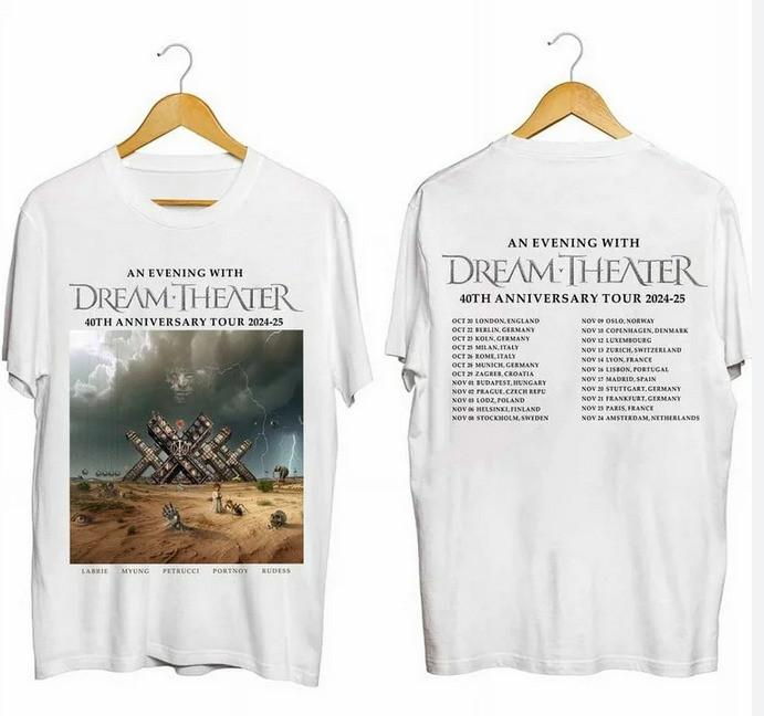 Dream Theater 40th Anniversary Tour 2026 2026 Two Sides Unisex T-Shirt A135 S