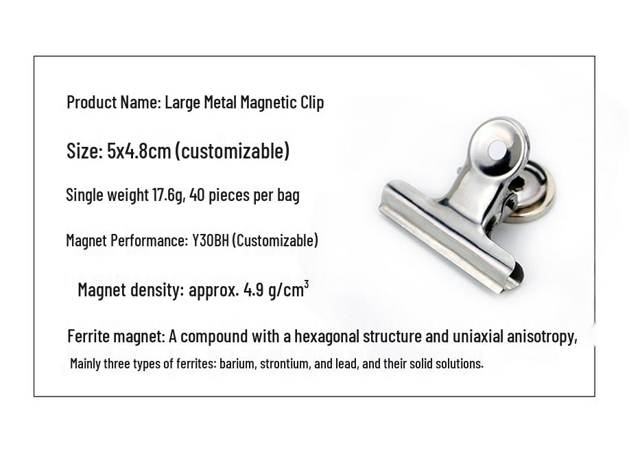 In Stock: Round Ferrite Magnet Metal Clips for Refrigerator & Warehouse Tickets