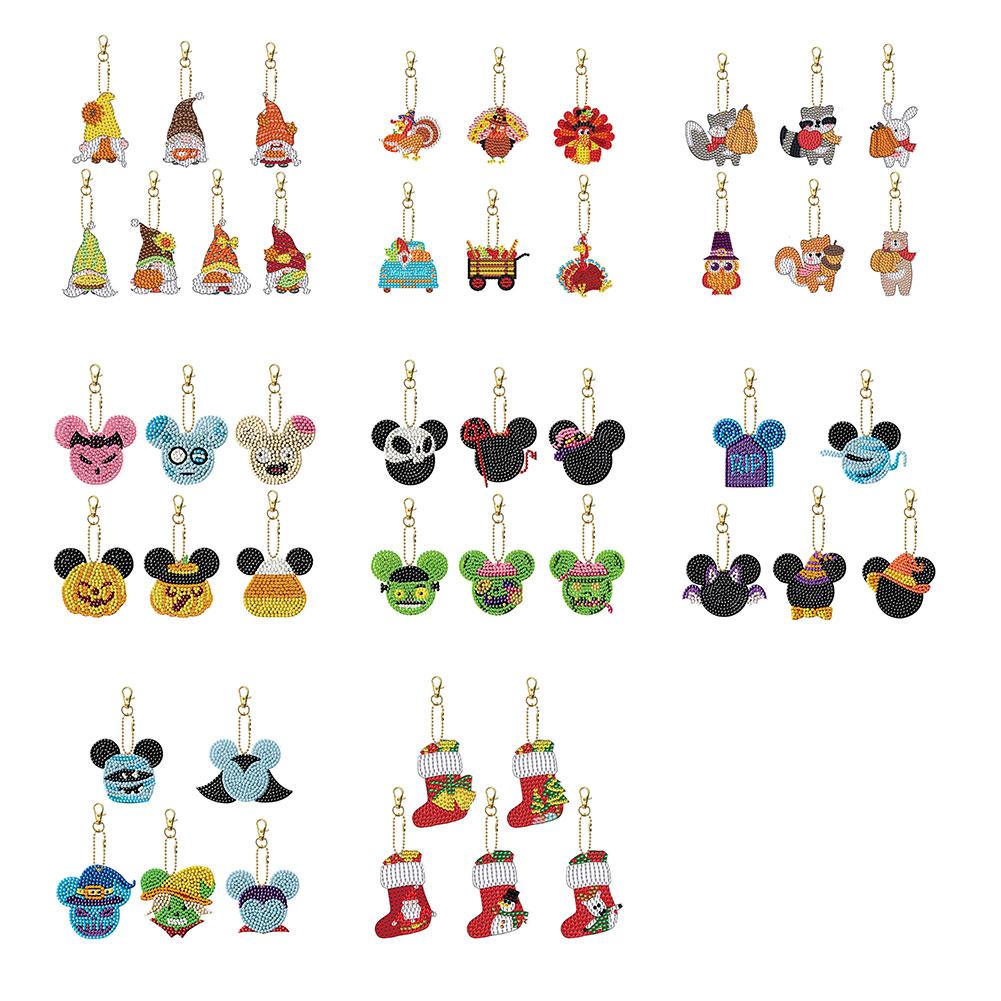 

Двусторонний горный хрусталь Живопись Брелок Симпатичное пятно Дрель Краска Брелок Пятно Набор для рисования Брелок для ремесла Подвесное украшение