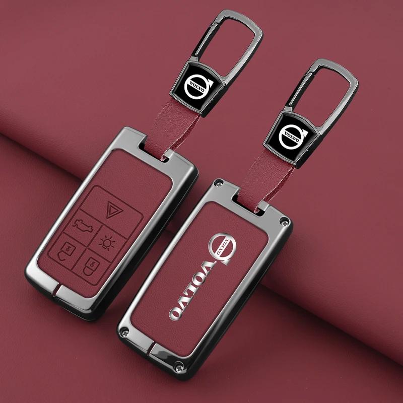 AABBI1 Zinc Alloy Car Smart Key Case Cover Protector Shell Holder For Volvo S40 S60 S80 S90 XC60 XC70 XC90 V40 V60 Keychain Accessories