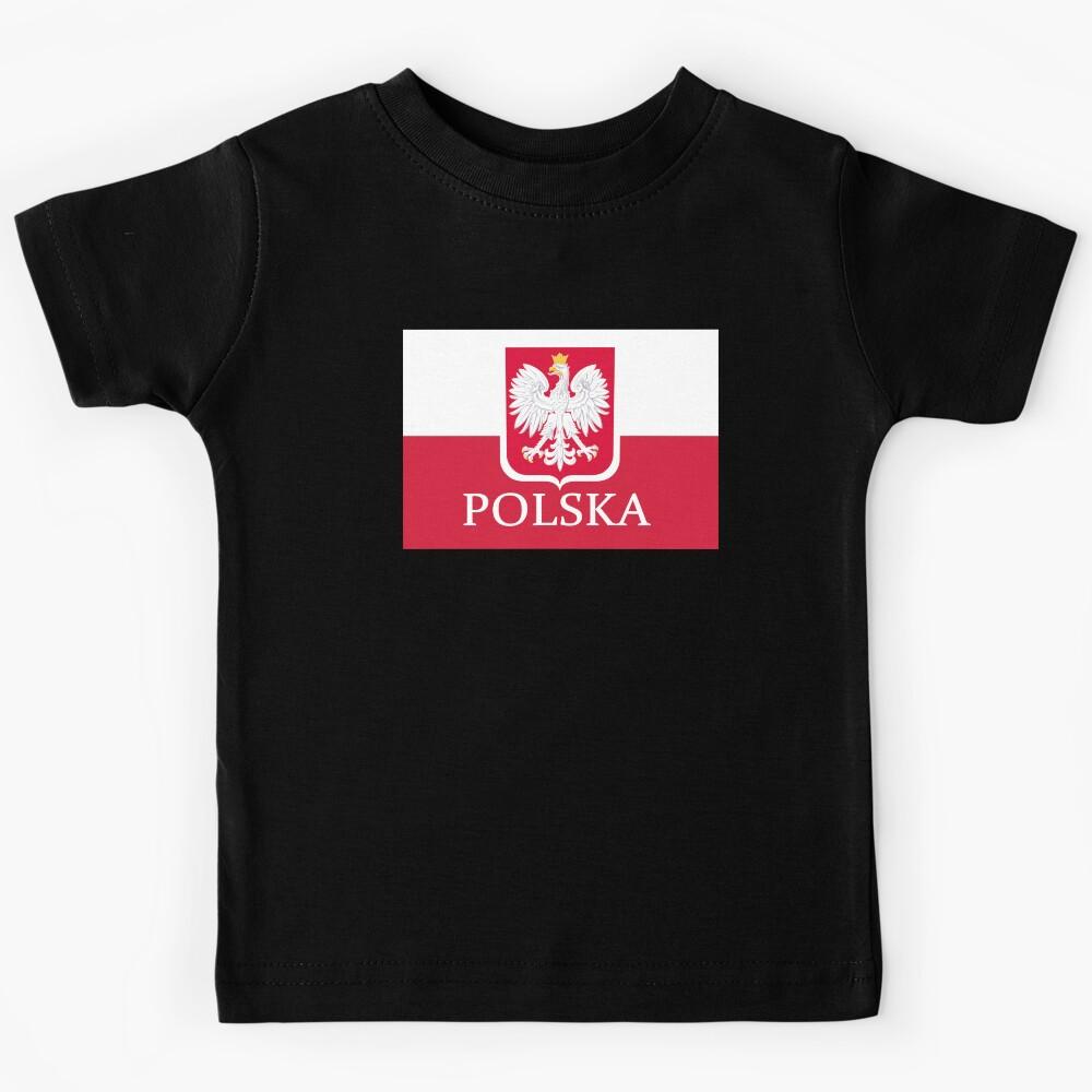 Patriotic Polish Polska Flag Kids T-Shirt 110
