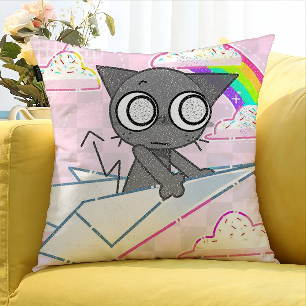 Game SSprunki fun World Various Sizes Square Pillow Case For Car Home Bedchamber Decor