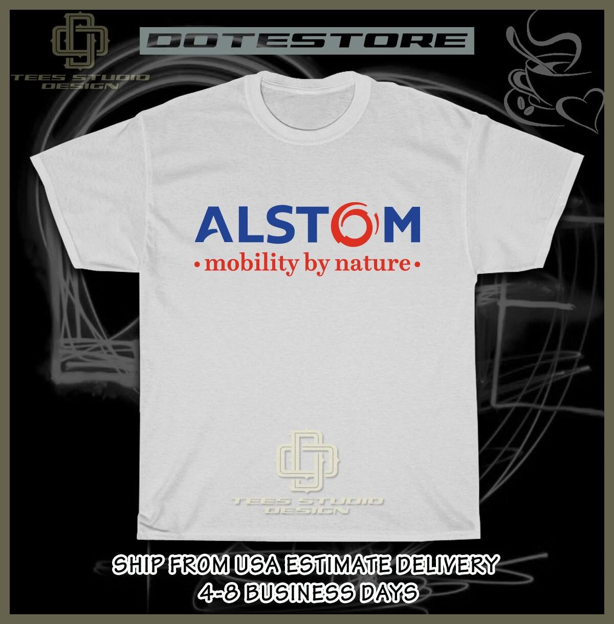 New ALSTOM mobility by nature Logo Men s T-Shirt American Dotees Tee Shirt XS