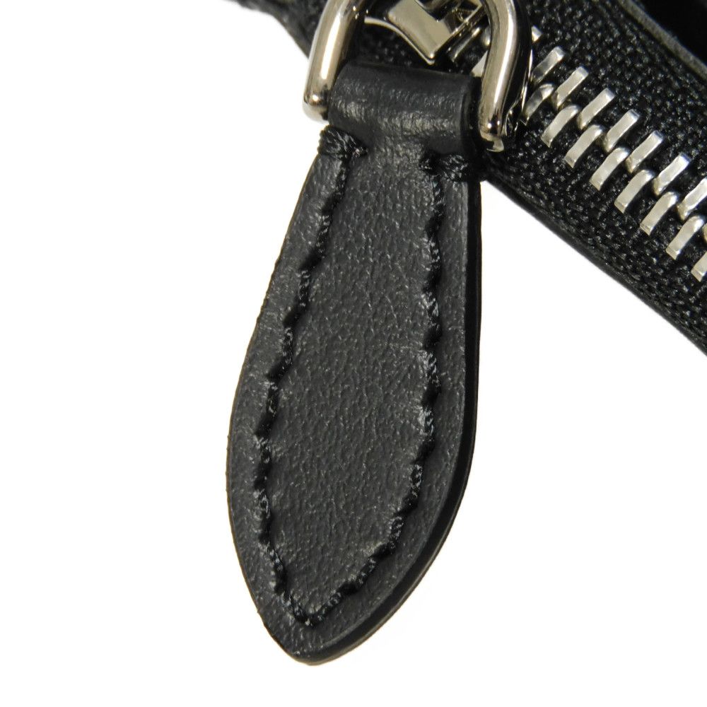 Used 11033 Embossed Check Continental Wallet 8054850 7940 Smooth Calfskin Bifold Unused Logo Foil Stamping Black Men's