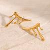 Jiedin European and American stainless steel exaggerated earrings ins studs 18k titanium steel ear jewelry earrings