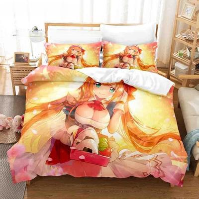 Anime Serie Prinzessin Bettbezug Kissenbezug 2/3-teilig, Anime Charakter Bettwäscheset 200x200cm Luxus Bettwäscheset Jungen Mädchen Geschenke
