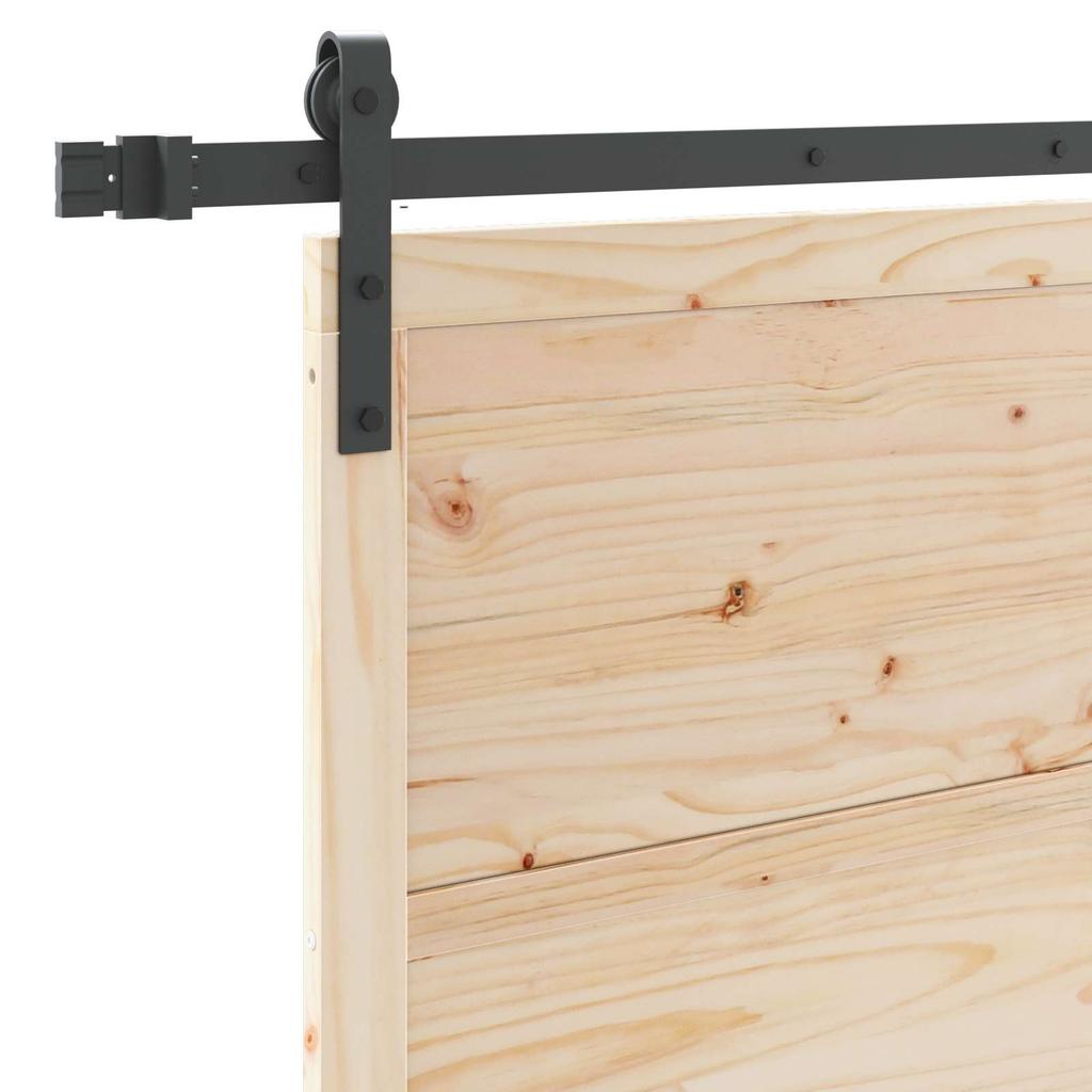 Sliding Door Natural 100 X 208 Cm Solid Pine Wood