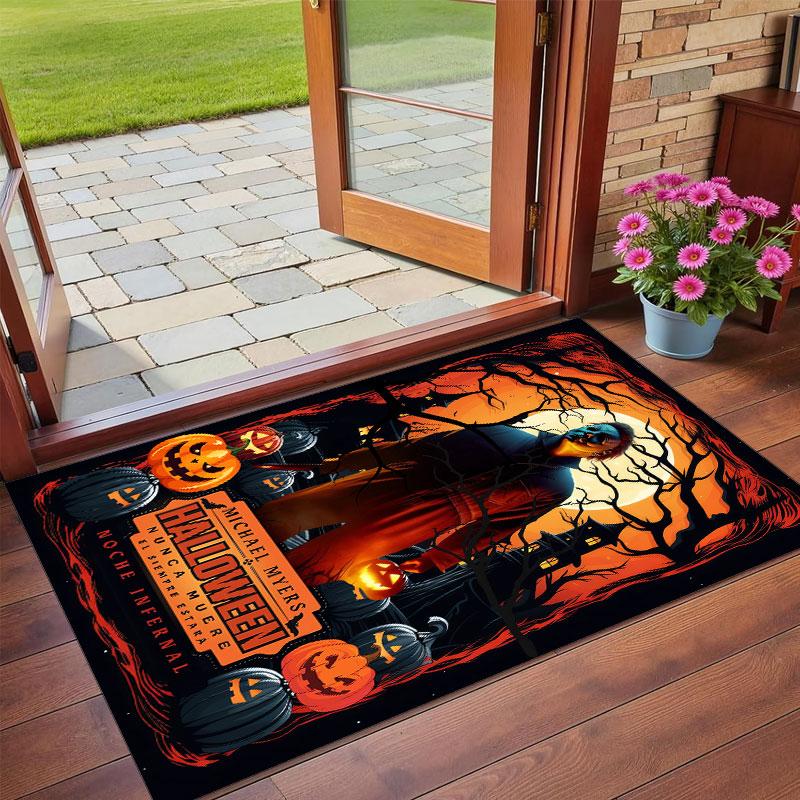 Crystal Velvet Rug Soft Non Slip Indoor Floor Mat Home DecorHalloween Michael Myers