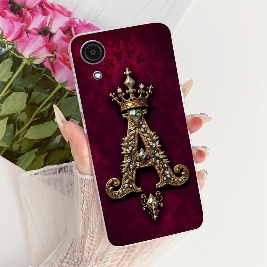 For Samsung Galaxy A03 Core Case SM-A032F Cute Crown Letters Cover Soft Slim Phone Case For Samsung A03 A 03 S Galaxy A03s Shell