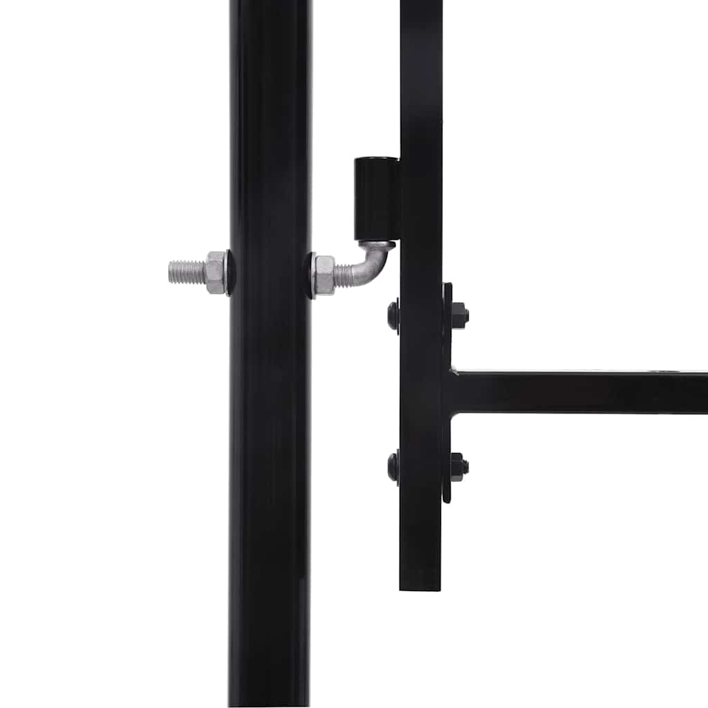 Vidaxl Garden Gate, Steel, 1.5 X 4 M, Black