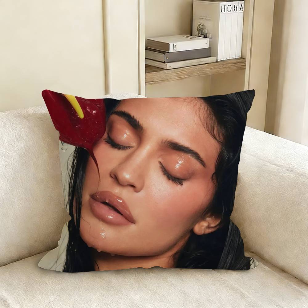 

KKylie JJenner Pillow Cover Sofa Cushion Cover Home Room Decoration Children Gift 30x30cm