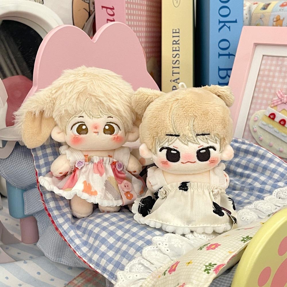 

Miniature Plush Dolls Cartoon Skirt Multicolor Cotton Dolls Halter Dress Stuffed Dolls