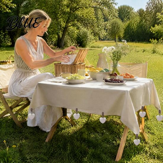 Table Cover Weight Stone Clip Heart Marble Clip Love with Metal Tablecloth Weight Outdoor Party