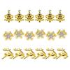 Yousheng Christmas Napkin Rings Alloy Snowflake Elk Tree Napkin Holders Decorative Napkin Rings for Holiday Dining Table Decoration