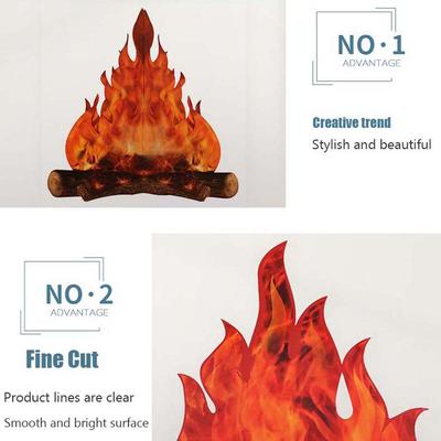 3D Fake Party Decor Camping Fire Torch Halloween Decoration Paperboard Campfire Cardboard Flame Artificial Bonfire