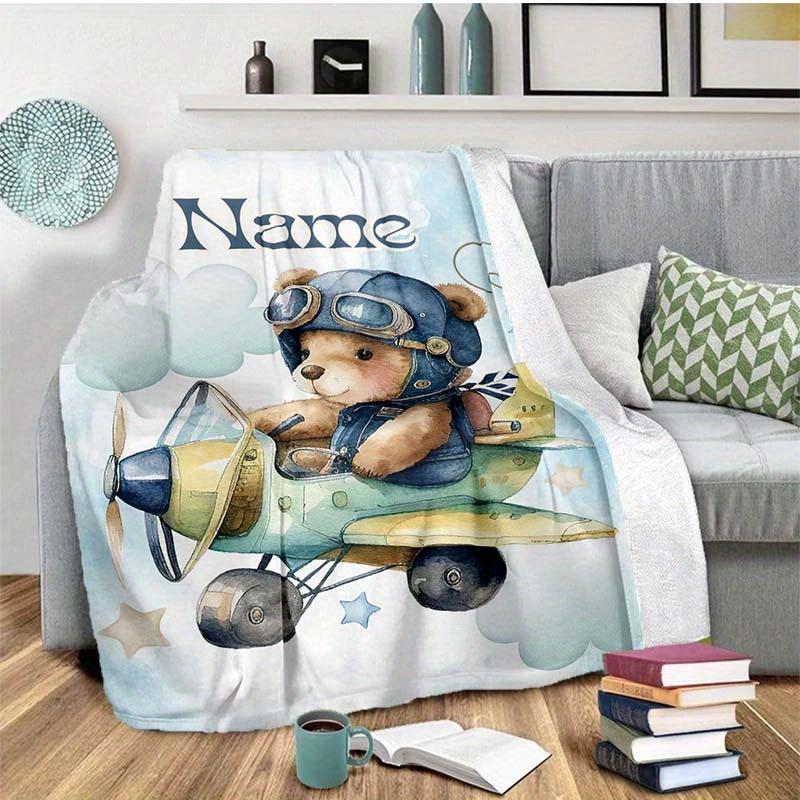 Fly A Plane Customize Your Name Blanket Warm Comfortable And Soft Blankets Are Suitable For Home Chairs Office Sofas Sofas Office Camping And Gifts