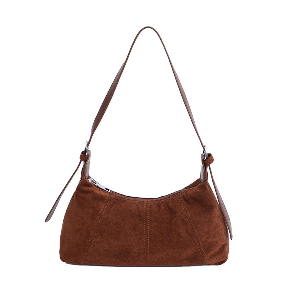 Large Capacity Slouchy Hobo Bags Shoulder Bag Solid Color Tote Bag Suede Pillow Handbag  Summer