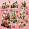 Christmas Theme Building Blocks Diy City Friends Tree House Bricks Toys For Children Xmas Gifts