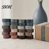 Ordentliches Aufbewahrungs-Washi-Tape-Set 6 Rollen Karomuster-Set, Gitter-Schachbrettmuster Abdeckband, Selbstklebende Dekorationsrolle für DIY-Bastelarbeiten, Tagebuch,