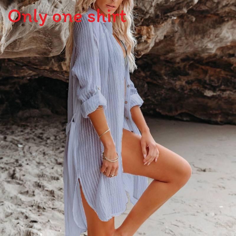 Polyester Beach Shirt With Long Sleeves For Summer Vacation And Sun Protection