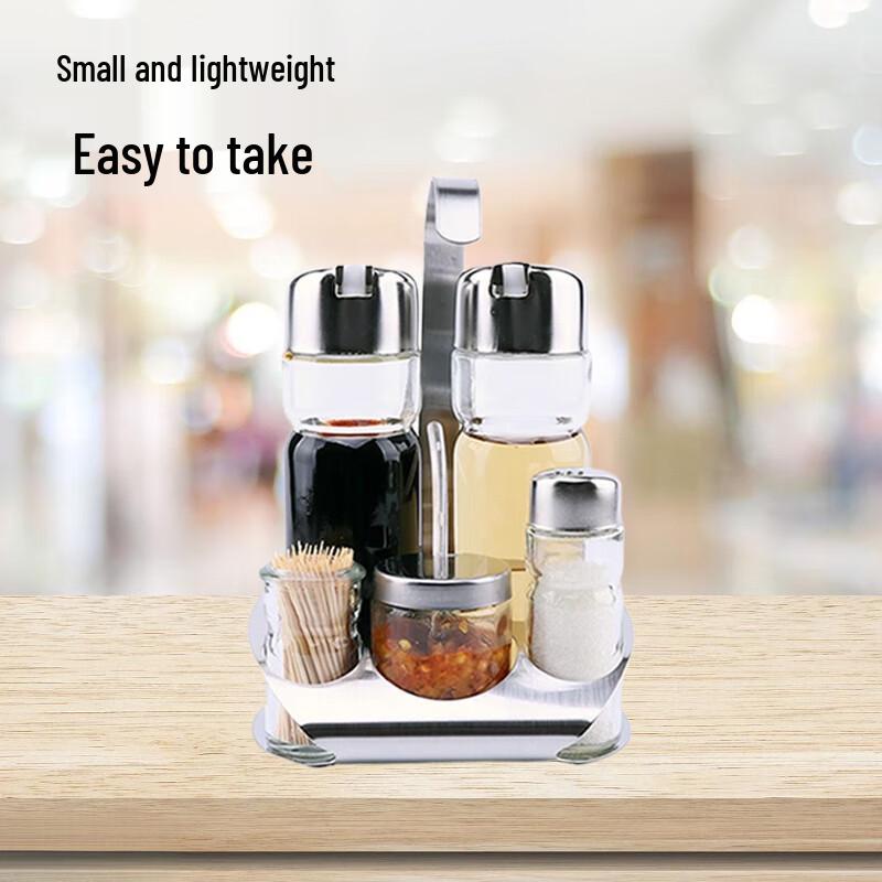 Yunshuang Modern 3-Tier Tabletop Spice Rack with 10-Piece Seasoning Bottle Set