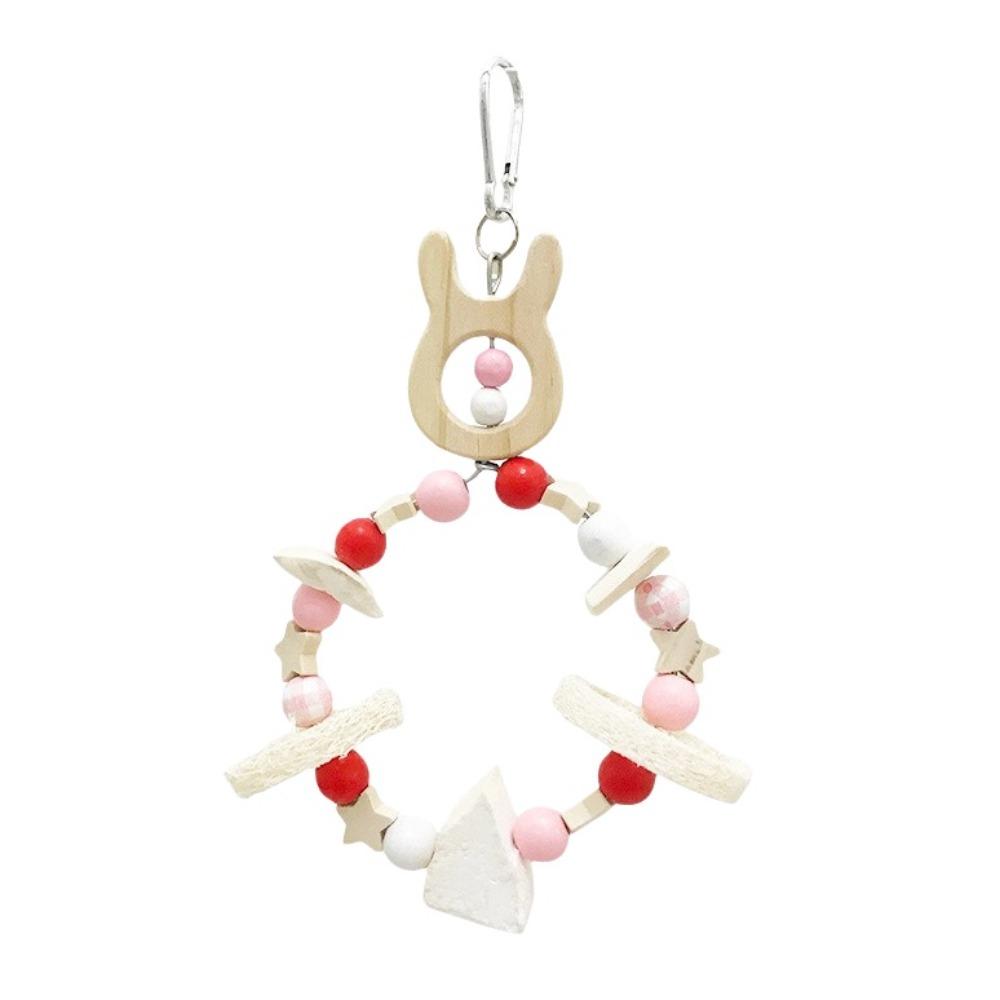 Hanging Bird Swing Toy Wooden Bird Climbing Stand Grinding Claws Chewing Perch  Training Purpose