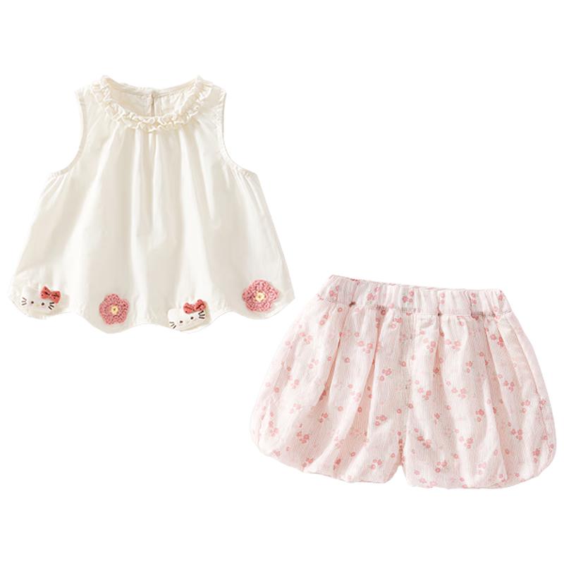 Stylish Toddler Girls Summer Sleeveless Set 110