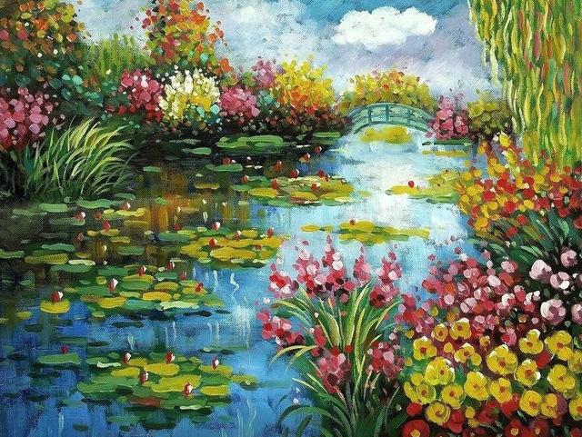 5D DIY Diamond Painting Full Square Landscape Cross Stitch Diamond Mosaic Flowers Picture Of Rhinestone Decor Diamond Embroidery