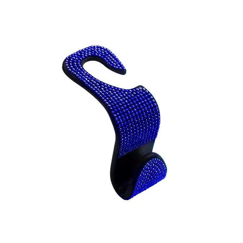Bling Diamond Car Seat Back Hook Rhinestones Hanger Universal Auto Headrest Mount Storage Holder Interior Accessories