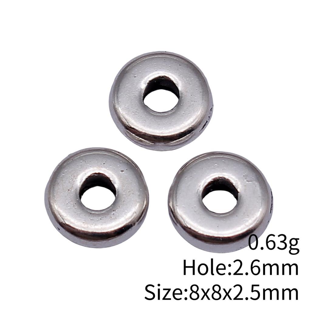 Circle Flat Position Spacer Beads Alloy Blank Disc Bulk Beaded Jewelry Making Supplies For DIY Charm