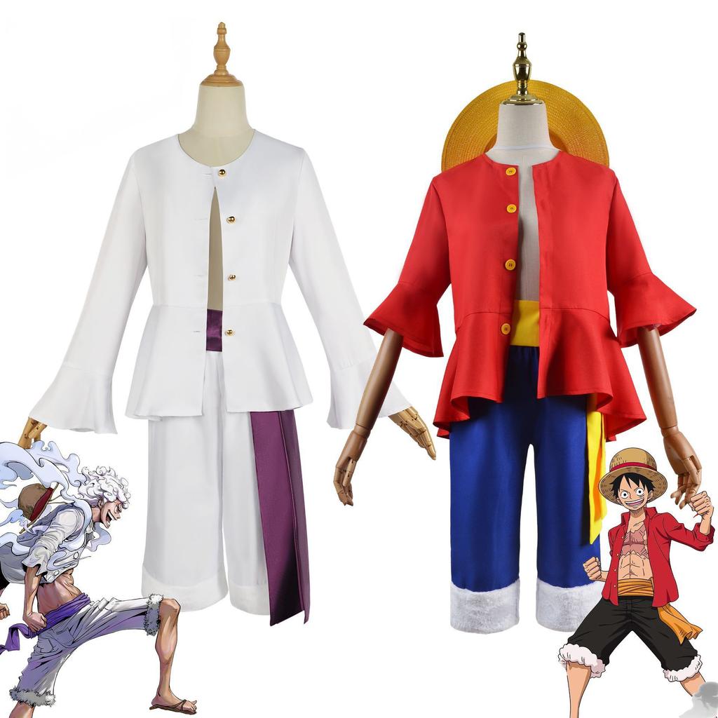 Luffy cos clothes ONE PIECE clothes two years later second generation cosplay clothes straw hat shoes props clothing