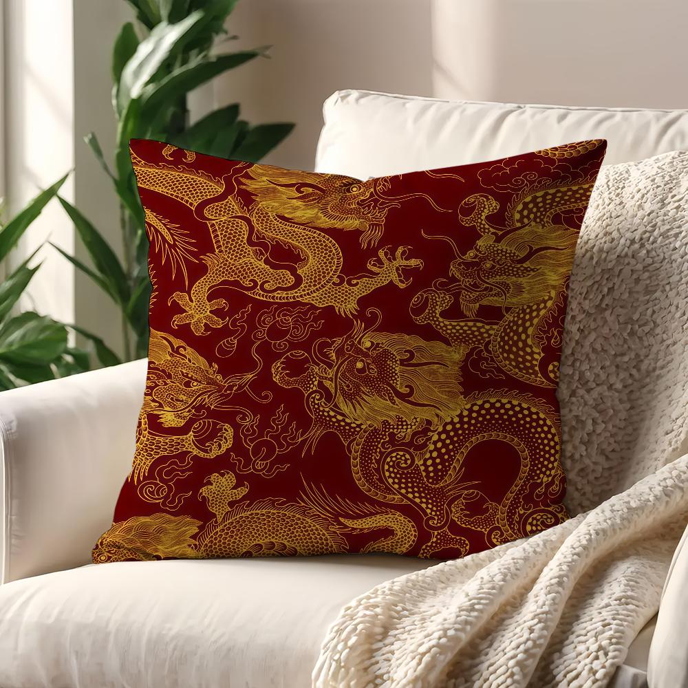 Traditional Dragon Cushion Cover Decoration Room Shop Car Best Home Office Coffee Pillow Sofa Printing Nordic Simplicity Hit