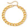 Stainless Steel Bracelets Hip-hop Exaggerated Cuban Chain Punk Retro Bracelet For Women Zircon Banquet Non-fading High-quality