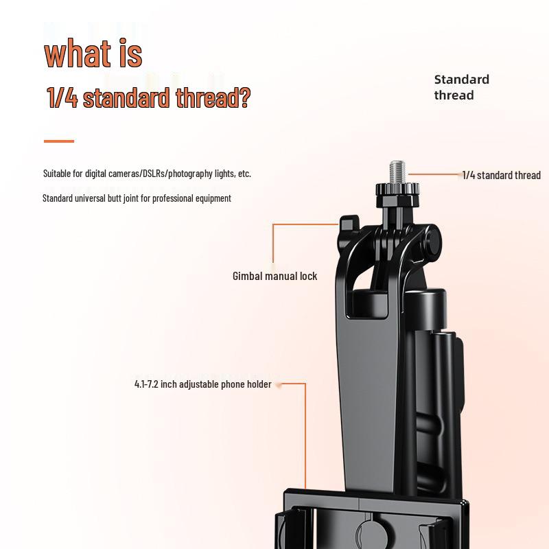 Handheld Multifunctional Phone Tripod with Bluetooth and Fill Light for Live Streaming and Photography