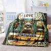 Elk11 Personalized Text Blanket Lightweight Personalized Blanket Comfortable Versatile for Bed Seaside Picnics Livingroom Four Seasons Universal