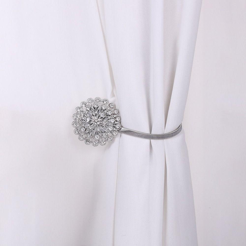 Magnet Fastening Magnetic Curtain Holdback Clips Flower Shape Curtain Tiebacks  Office Decor