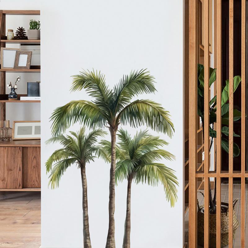 Albero di Cocco Palma Paesaggio Marino Adesivo Murale Rimovibile Per Camera da Letto Soggiorno