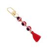 Turkish Resin Eye Keychain with Gold-Plated Tassel Pendant