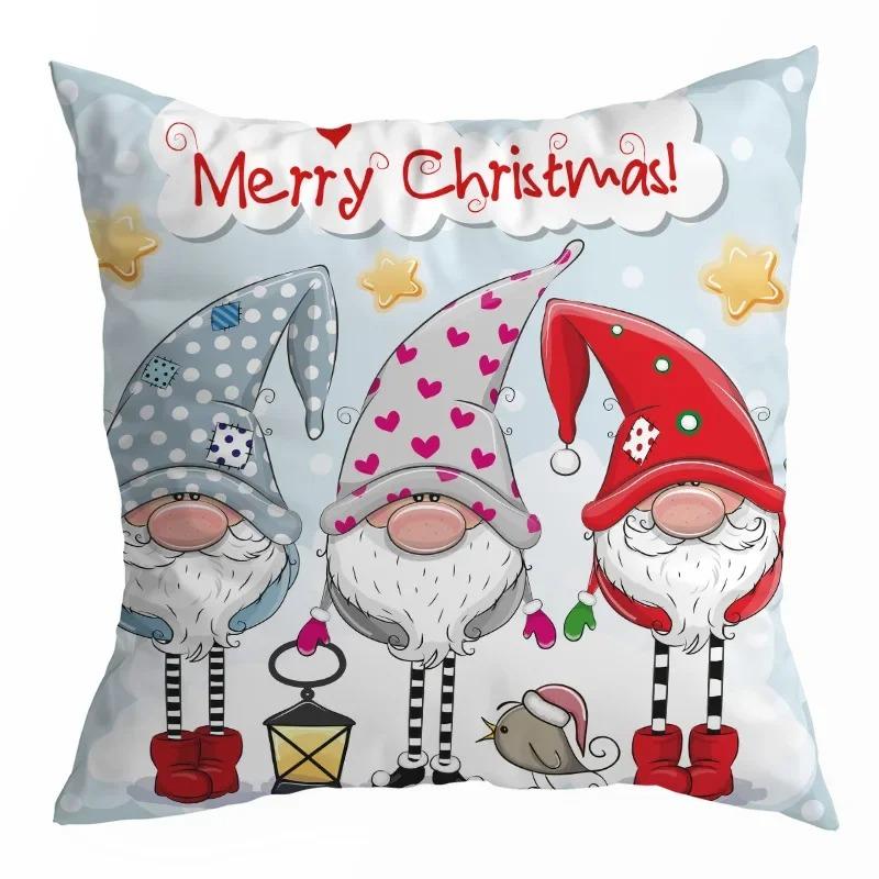 Christmas Cartoon Cute Pillow Case Cute Cushion Cover Car Office Sofa Home Decoration