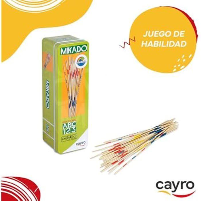 Cayro - Mikado Kovová krabička - Hra dovednosti - Seberte dřevěné tyčinky, aniž byste pohnuli ostatními - + 2 hráči