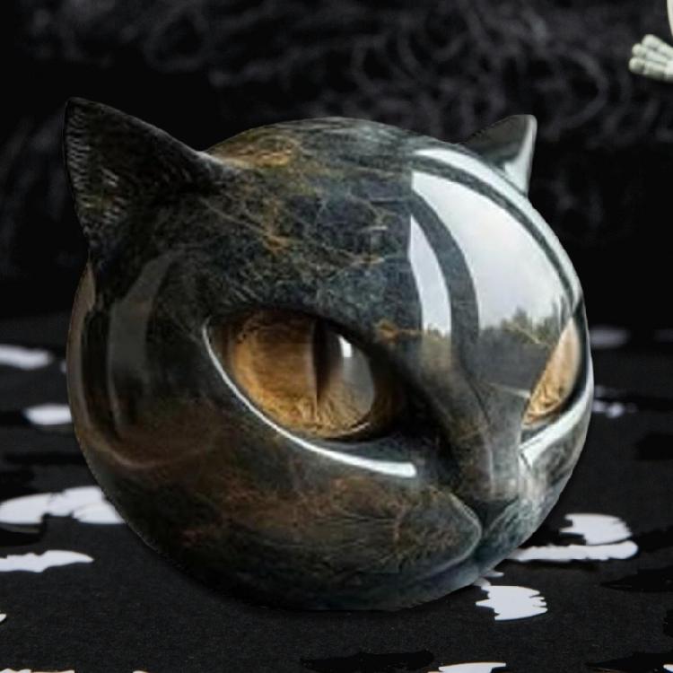 Halloween Themed Felines Resin Sculpture Desk Cats Ornamentation Perfect Gift Cats Enthusiasts and Festive Decors