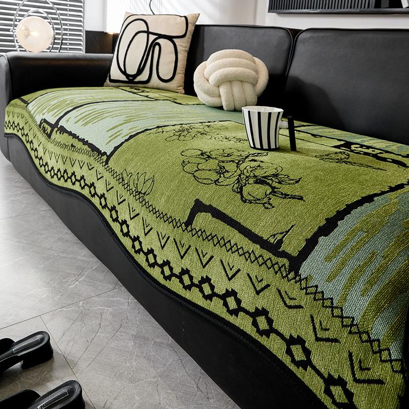 

Special-Shaped Sofa Cushion Fixed New Four-Season Universal Sofa Seat Cushion Light Luxury Irregular Sofa Cover Towel 90*70cm