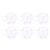 6Pcs Double Wall Glass Coffee Mugs Set Clear Insulated with Handle Egg Shaped for Juice Beer Water 350ml