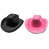 Breathable Cowboy Hats Disco Party Large Rolled Brims Hat Fedoras Felts Cowboy Sunproof Hat Supply Wide Rolled Brims
