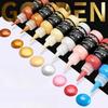 Tinta Acrílica Perolada 50ml Cores Metálicas Engarrafado Ouro Prata Cobre Pigmento Impermeável Vidro Pedra Tecido Pintura de Parede