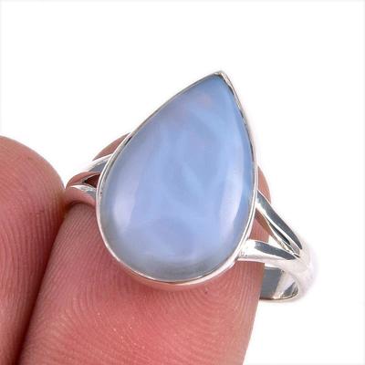 Natural Owyhee Opal Gemstone 925 Solid Sterling Silver Jewelry Ring Size 9 D8i56