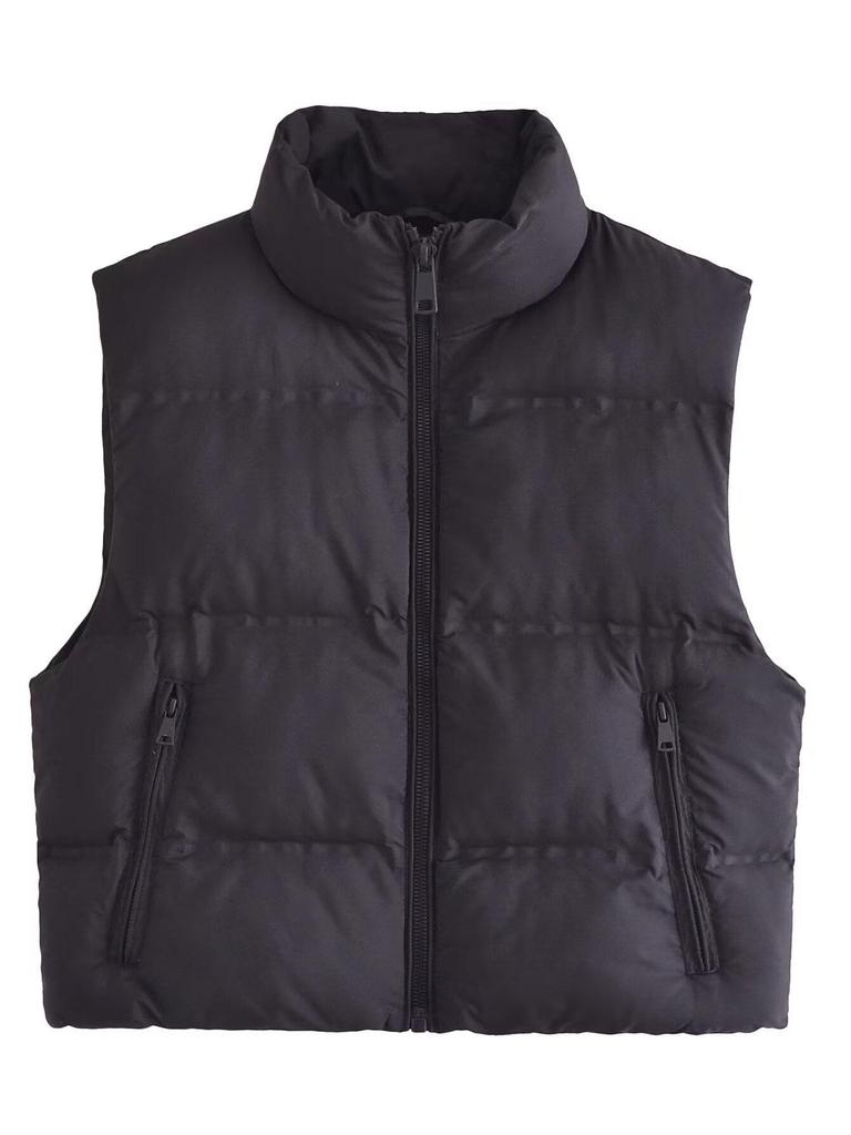 European-American Autumn/Winter Women's Casual Slim Fit Heat-Bonded Three-Color Vest