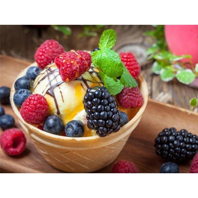 Pictură cu diamant DIY 5D, complet rotund, rășină, fructe, broderie cu diamant, peisaj, punct de cruce, mozaic, cadou cu stras, decor acasă