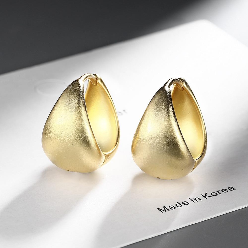 Cercei Retro Premium Earrings S925 Sterling Silver Gold Plated 1.6cm Elegant Simple Stud Earrings Women's Fashion Jewelry